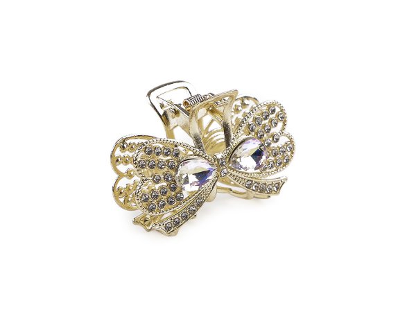 Kovový skřipec do vlasů s broušenými kamínky