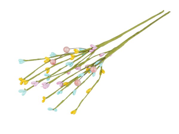 Umělá větvička s pupeny na drátku tvarovatelná