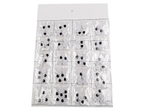 Plastové oči k nalepení s pohyblivou čočkou Ø15; 18 mm