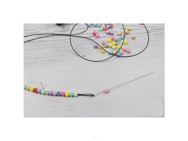 Rozevírací jehla na korálky 100 mm