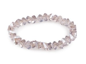 Náramek pružný z broušených korálků triangl s AB efektem