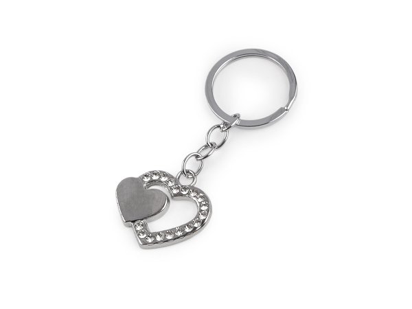 Přívěsek na klíče srdce, čtyřlístek