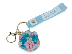 Přívěsek na batoh / klíče s tekutinou a glitry