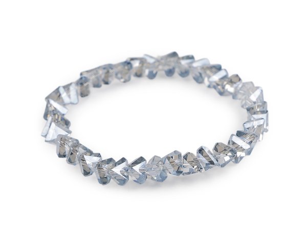 Náramek pružný z broušených korálků triangl s AB efektem