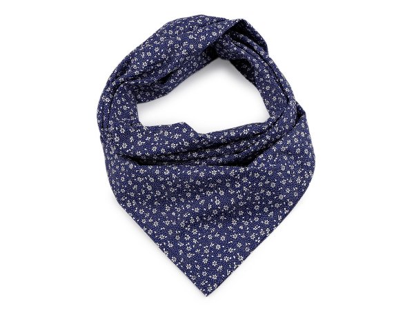 Bavlněný šátek s drobnými květy 70x70 cm