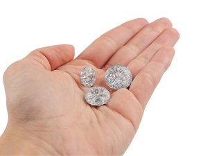 Knoflík crystal velikost 20", 24". 28"