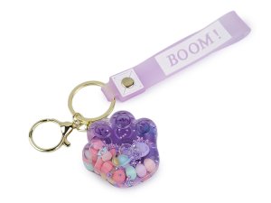 Přívěsek na batoh / klíče s tekutinou a glitry