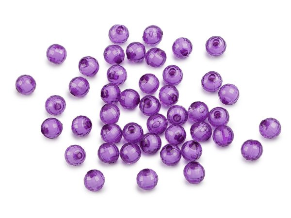 Plastové korálky ploškované Ø8 mm