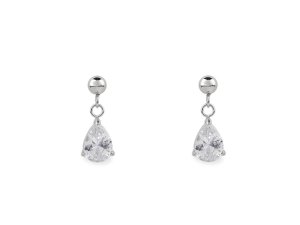 Náušnice z nerezové oceli s broušeným kamínkem