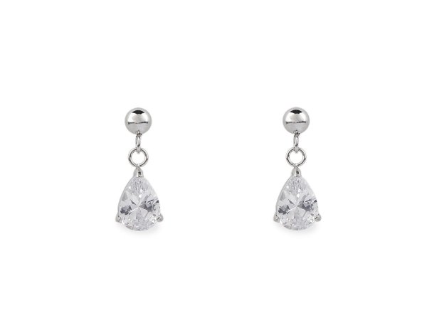 Náušnice z nerezové oceli s broušeným kamínkem