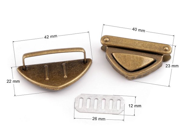 Sada zapínání na tašku 42x27 mm