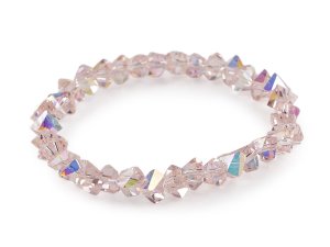 Náramek pružný z broušených korálků triangl s AB efektem