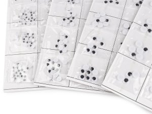 Plastové oči k nalepení s pohyblivou čočkou Ø6; 8; 10; 12 mm