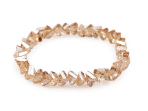 Náramek pružný z broušených korálků triangl s AB efektem