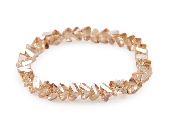 Náramek pružný z broušených korálků triangl s AB efektem