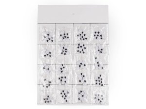 Plastové oči k nalepení s pohyblivou čočkou Ø6; 8; 10; 12 mm