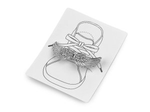 Ozdoba na tenisky s broušenými kamínky křídla