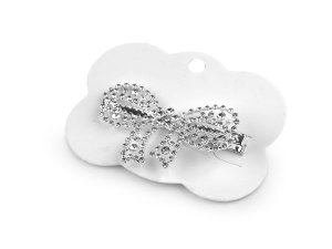 Spona do vlasů s broušenými kamínky mašle