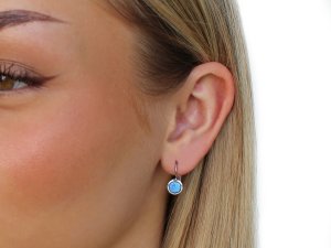 Náušnice opálové z nerezové oceli