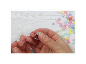 Rozevírací jehla na korálky 100 mm