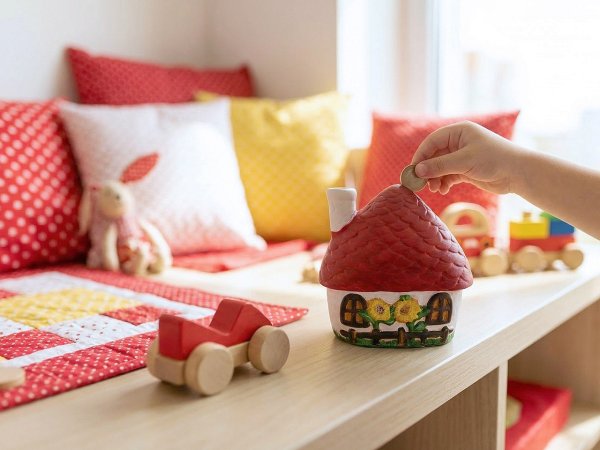 Pokladnička domeček k domalování