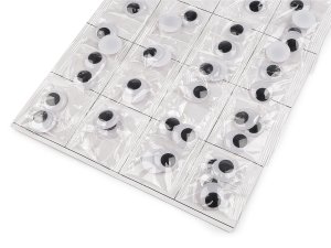 Plastové oči k nalepení s pohyblivou čočkou Ø25 mm