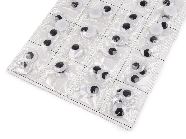 Plastové oči k nalepení s pohyblivou čočkou Ø25 mm