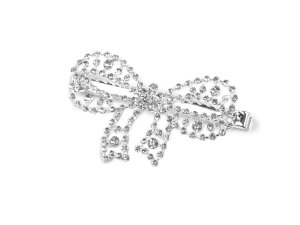 Spona do vlasů s broušenými kamínky mašle