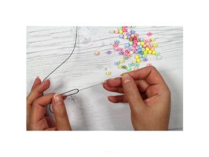 Rozevírací jehla na korálky 100 mm