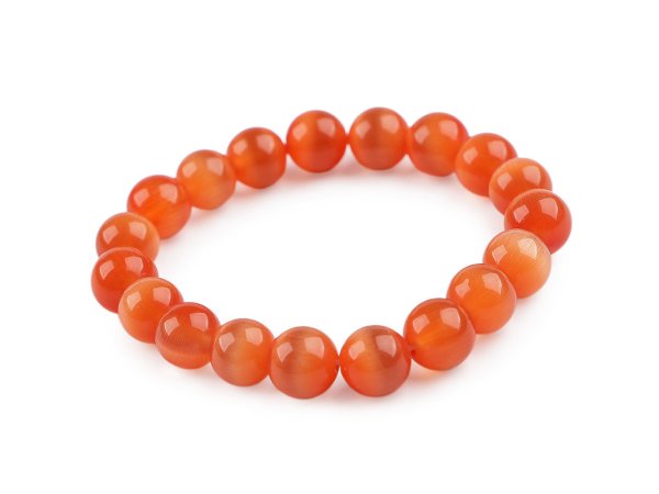 Náramek pružný ze skleněných korálků