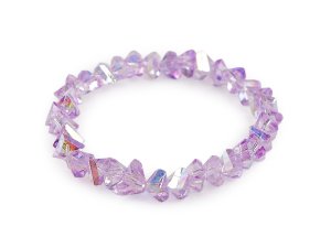 Náramek pružný z broušených korálků triangl s AB efektem