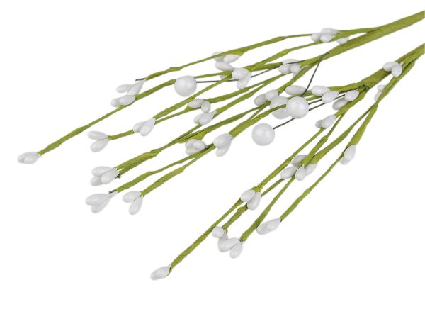 Umělá větvička s pupeny na drátku tvarovatelná