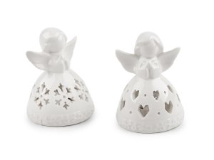 Porcelánový anděl svítící