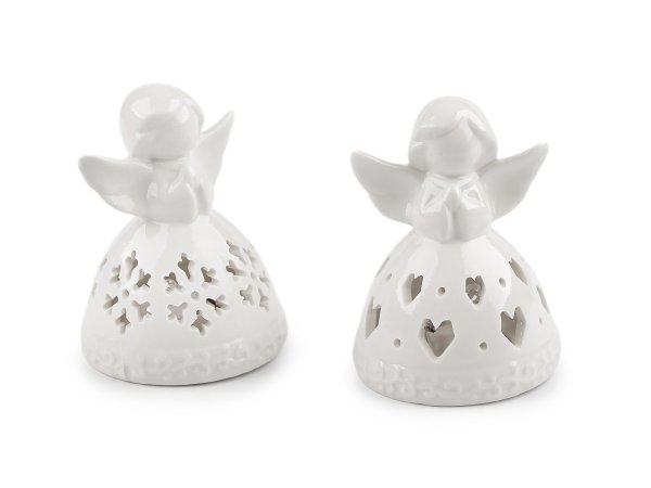 Porcelánový anděl svítící