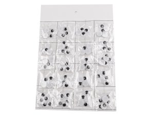 Plastové oči k nalepení s pohyblivou čočkou Ø15; 18 mm