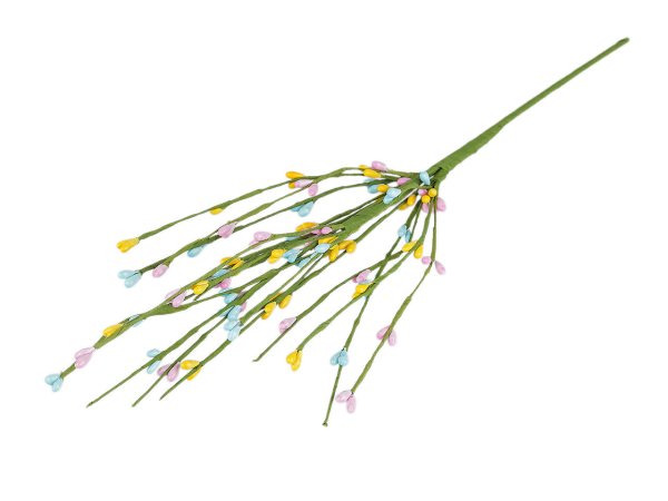 Umělá větvička s pupeny na drátku tvarovatelná