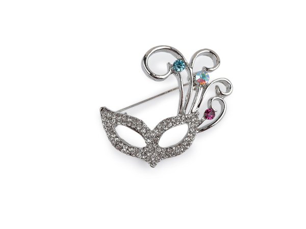 Brož s broušenými kamínky maska, baletní špičky