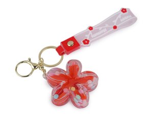 Přívěsek na batoh / klíče s tekutinou a glitry