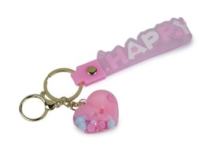 Přívěsek na batoh / klíče s tekutinou a glitry