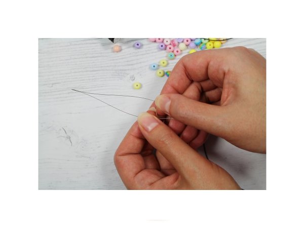 Rozevírací jehla na korálky 100 mm