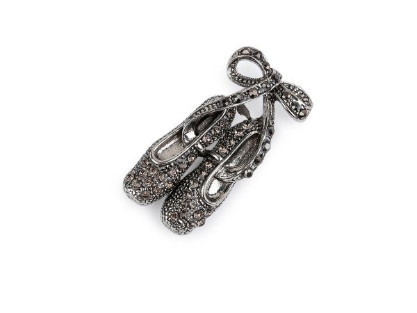 Brož s broušenými kamínky maska, baletní špičky