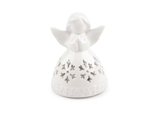 Porcelánový anděl svítící