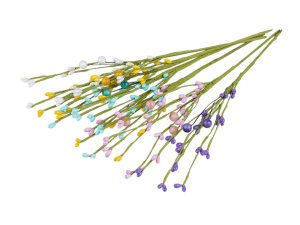 Umělá větvička s pupeny na drátku tvarovatelná