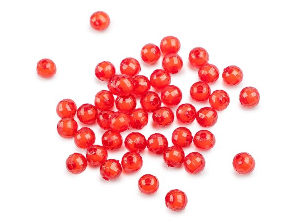 Plastové korálky ploškované Ø8 mm