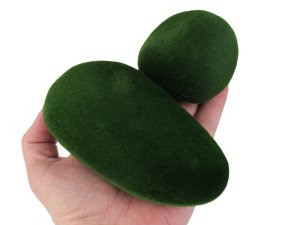 Dekorace mechové kameny mix velikostí 6 ks