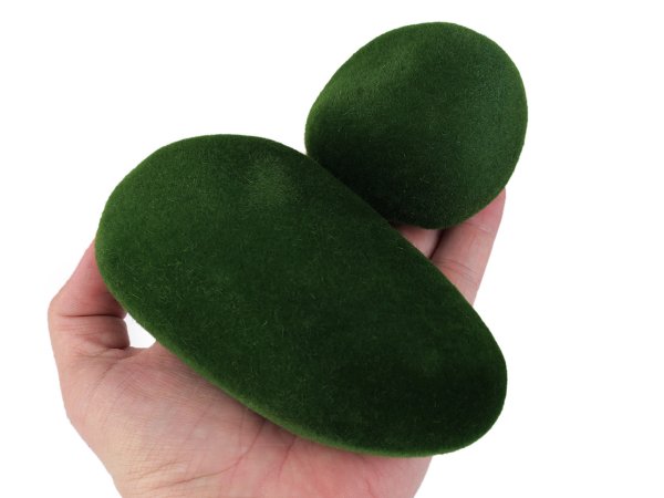 Dekorace mechové kameny mix velikostí 6 ks