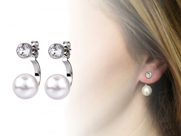 Perlové náušnice se Swarovski Elements