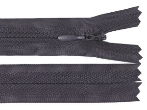 Spirálový zip skrytý šíře 3 mm délka 40 cm