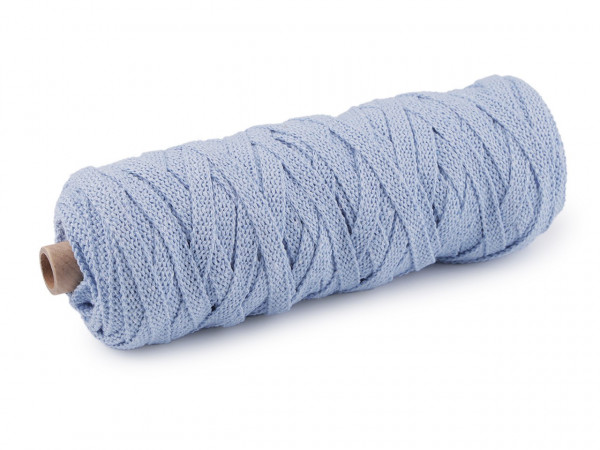 Bavlněná šňůra plochá tkaná / macrame šíře 8-10 mm