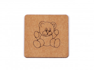 Nášivka / štítek z pratelného papíru medvěd